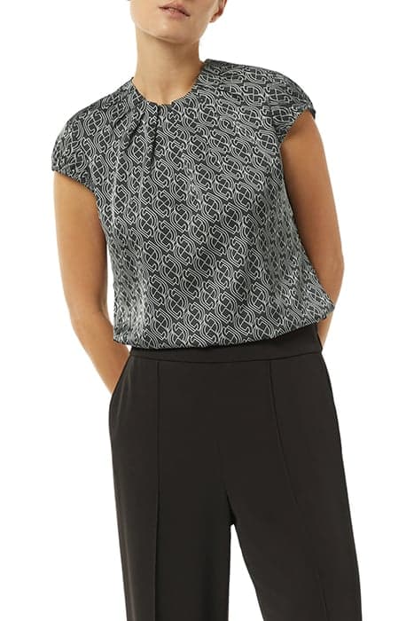 COMMA BLOUSES GREY/BLACK by Comma