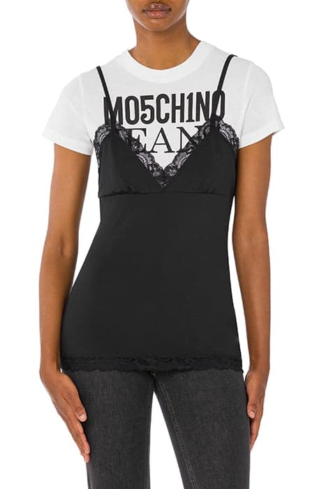 TROMPE L'ŒIL JERSEY T-SHIRT BLACK by Moschino