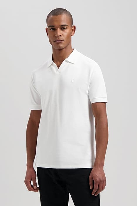 DS_BOWIE V- NECK POLO WHITE WHITE by Dstrezzed