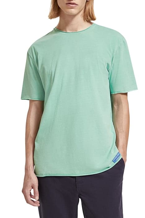 RELAXED FIT RAW EDGE T-SHIRT IN ORGANIC COTTON ABSINTHE by Scotch & Soda