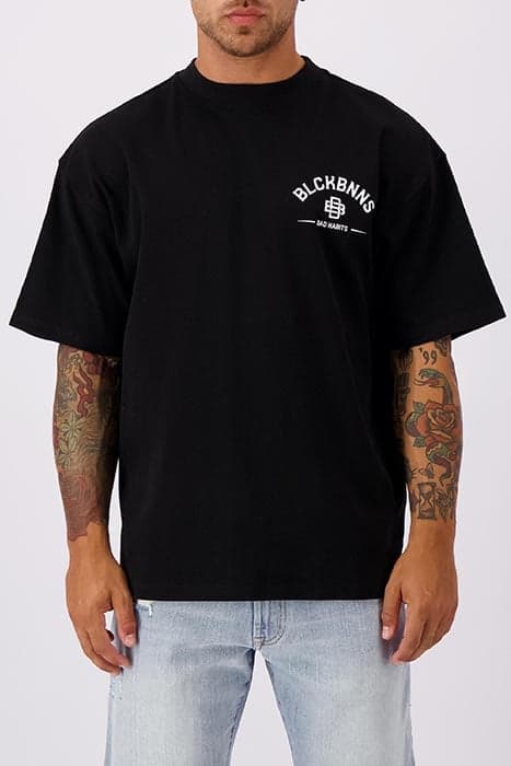 BAD HABITS TEE BLACK by Black Bananas