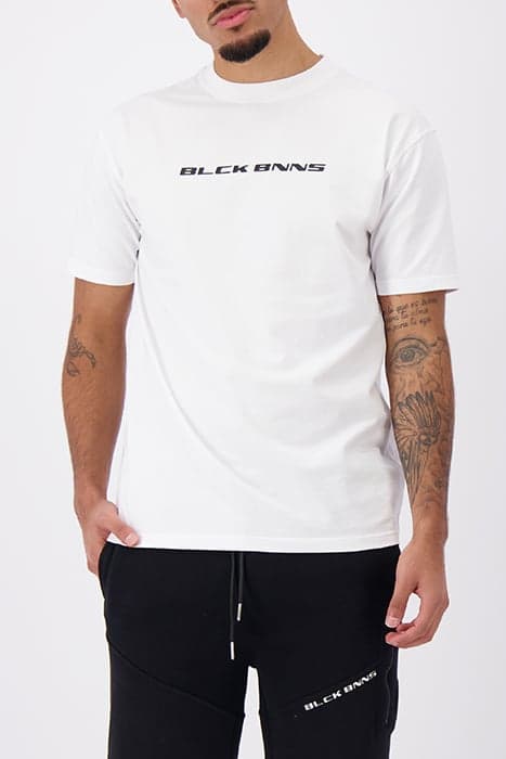 CURSIVE SCRIPT TEE WHITE by Black Bananas