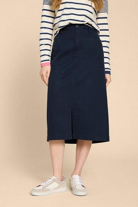 PENNY MIDI SKIRT DARK NAVY by White Stuff