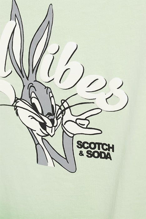BUGS BUNNY - DIP-DYE SHORT SLEEVED PRINTED T-SHIRT LIME 6