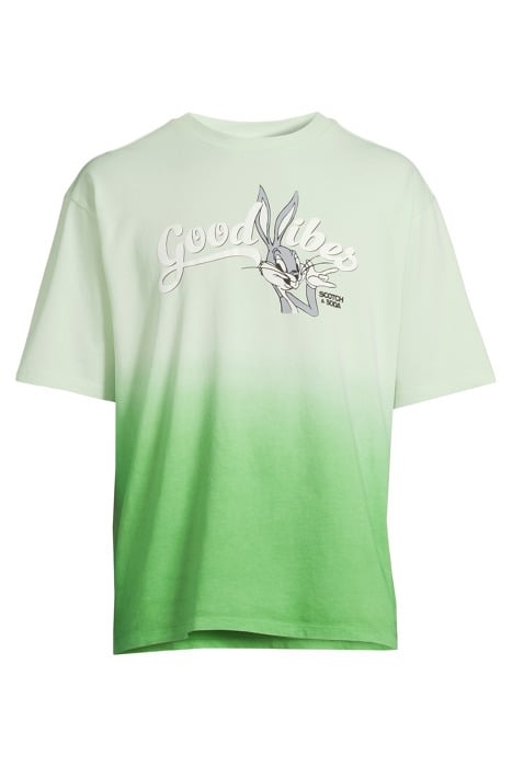 BUGS BUNNY - DIP-DYE SHORT SLEEVED PRINTED T-SHIRT LIME 1