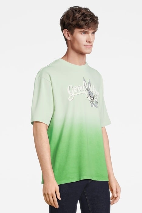 BUGS BUNNY - DIP-DYE SHORT SLEEVED PRINTED T-SHIRT LIME 4