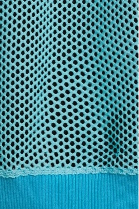 COTTON MESH T-SHIRT WITH KNITTED DETAILS SEA 5