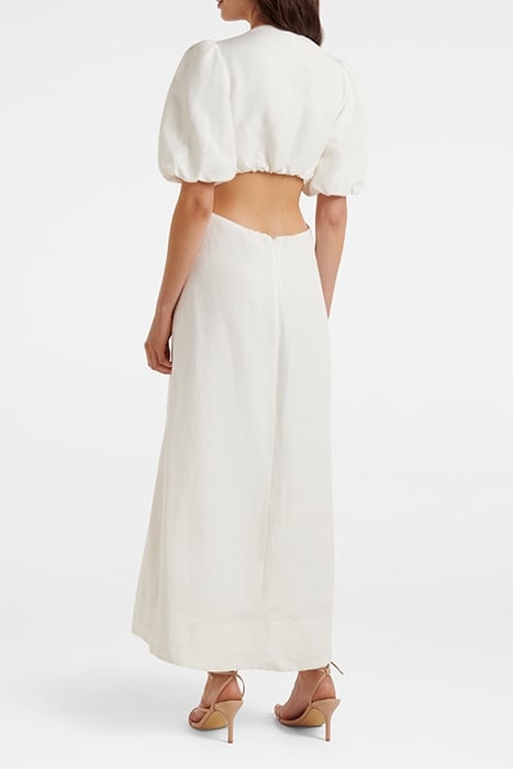 ROSIE RING CUT OUT MIDI DRESS PORCELAIN 2