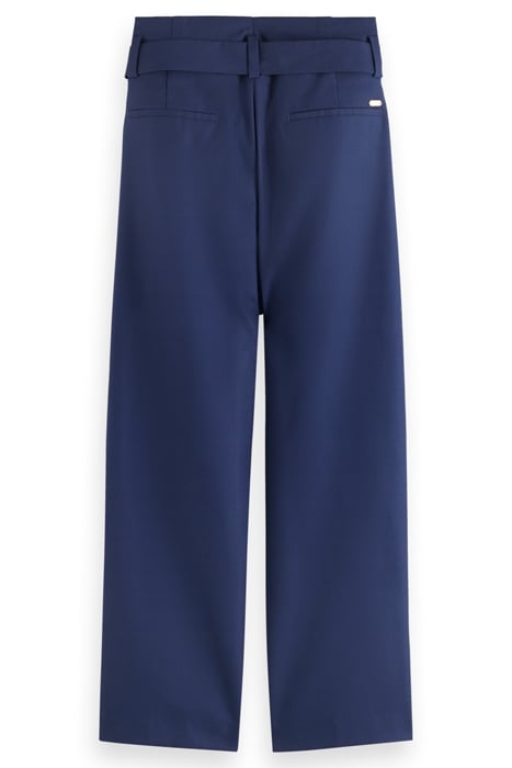 DAISY - HIGH RISE STRAIGHT LEG PAPERBAG TROUSERS NAVY BLUE 4