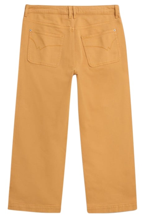 TIA WIDE LEG CROP JEAN MID YELLOW 3