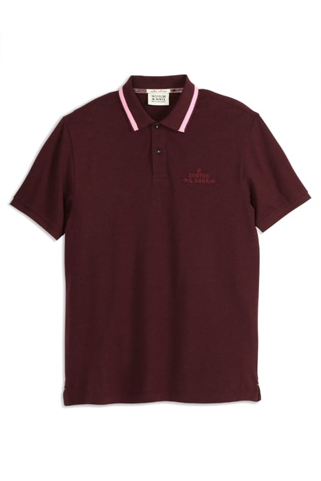 PIQUE SS POLO WINE HTHR 1